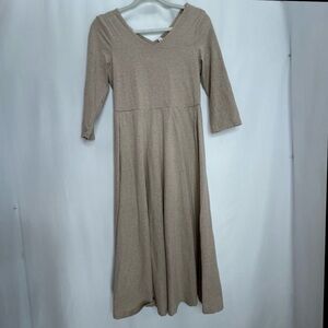 Pact Tan Midi Dress